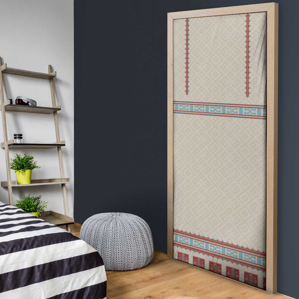 Lithuanian National Costume Door Cover Traditional Folk Pattern - Wonder Print Shop