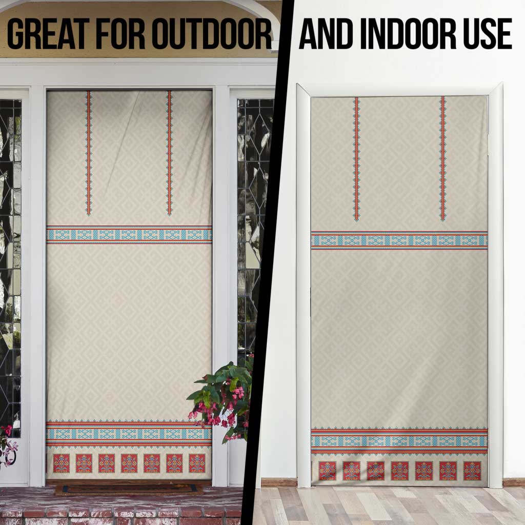 Lithuanian National Costume Door Cover Traditional Folk Pattern - Wonder Print Shop
