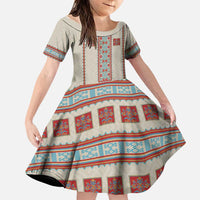 Lithuanian National Costume Family Matching Summer Maxi Dress and Hawaiian Shirt Traditional Folk Pattern - Wonder Print Shop
