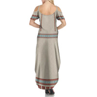 Lithuanian National Costume Family Matching Summer Maxi Dress and Hawaiian Shirt Traditional Folk Pattern - Wonder Print Shop