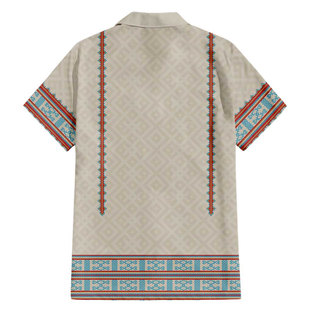 Lithuanian National Costume Family Matching Tank Maxi Dress and Hawaiian Shirt Traditional Folk Pattern - Wonder Print Shop