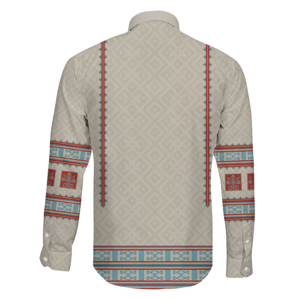 Lithuanian National Costume Family Matching Tank Maxi Dress and Hawaiian Shirt Traditional Folk Pattern - Wonder Print Shop