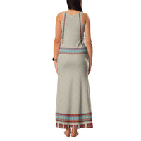 Lithuanian National Costume Family Matching Tank Maxi Dress and Hawaiian Shirt Traditional Folk Pattern - Wonder Print Shop