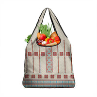 Lithuanian National Costume Grocery Bag Traditional Folk Pattern - Wonder Print Shop