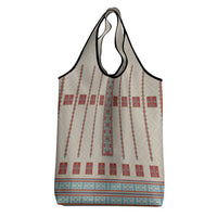 Lithuanian National Costume Grocery Bag Traditional Folk Pattern - Wonder Print Shop