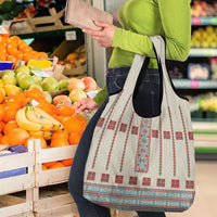 Lithuanian National Costume Grocery Bag Traditional Folk Pattern - Wonder Print Shop