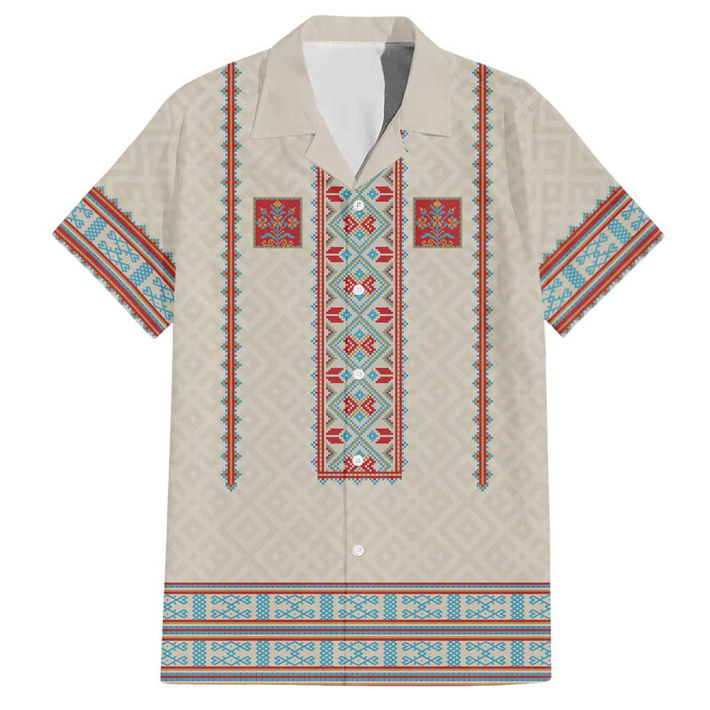 Lithuanian National Costume Hawaiian Shirt Traditional Folk Pattern - Wonder Print Shop