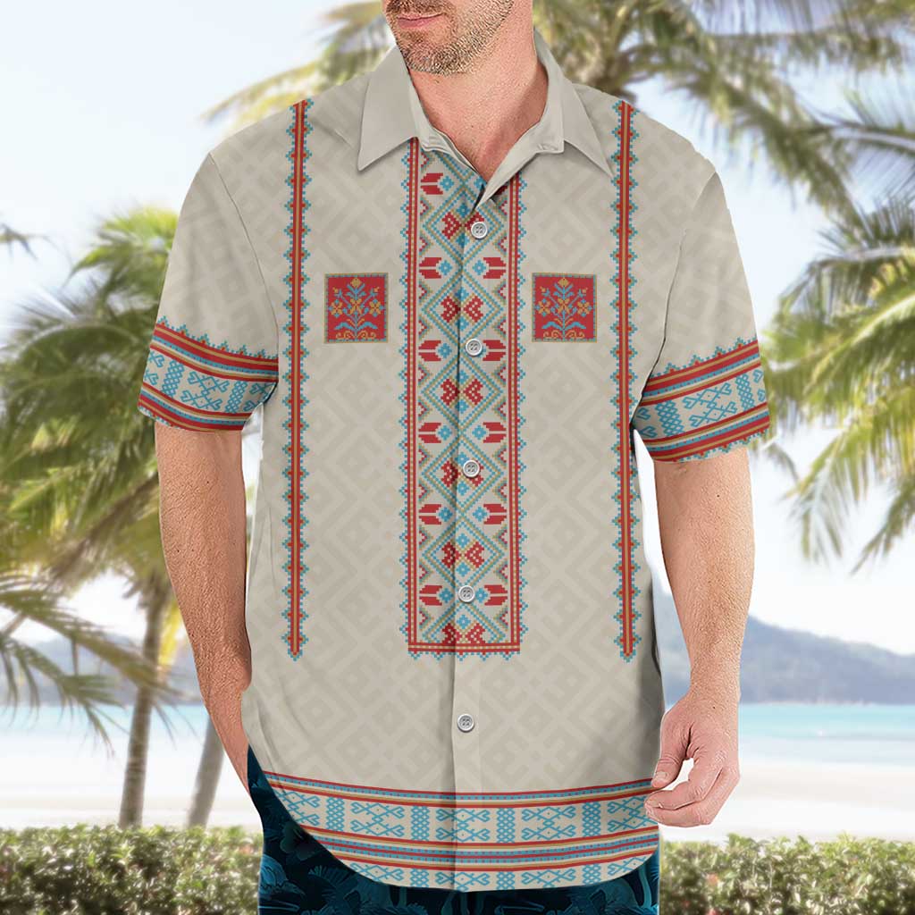 Lithuanian National Costume Hawaiian Shirt Traditional Folk Pattern - Wonder Print Shop