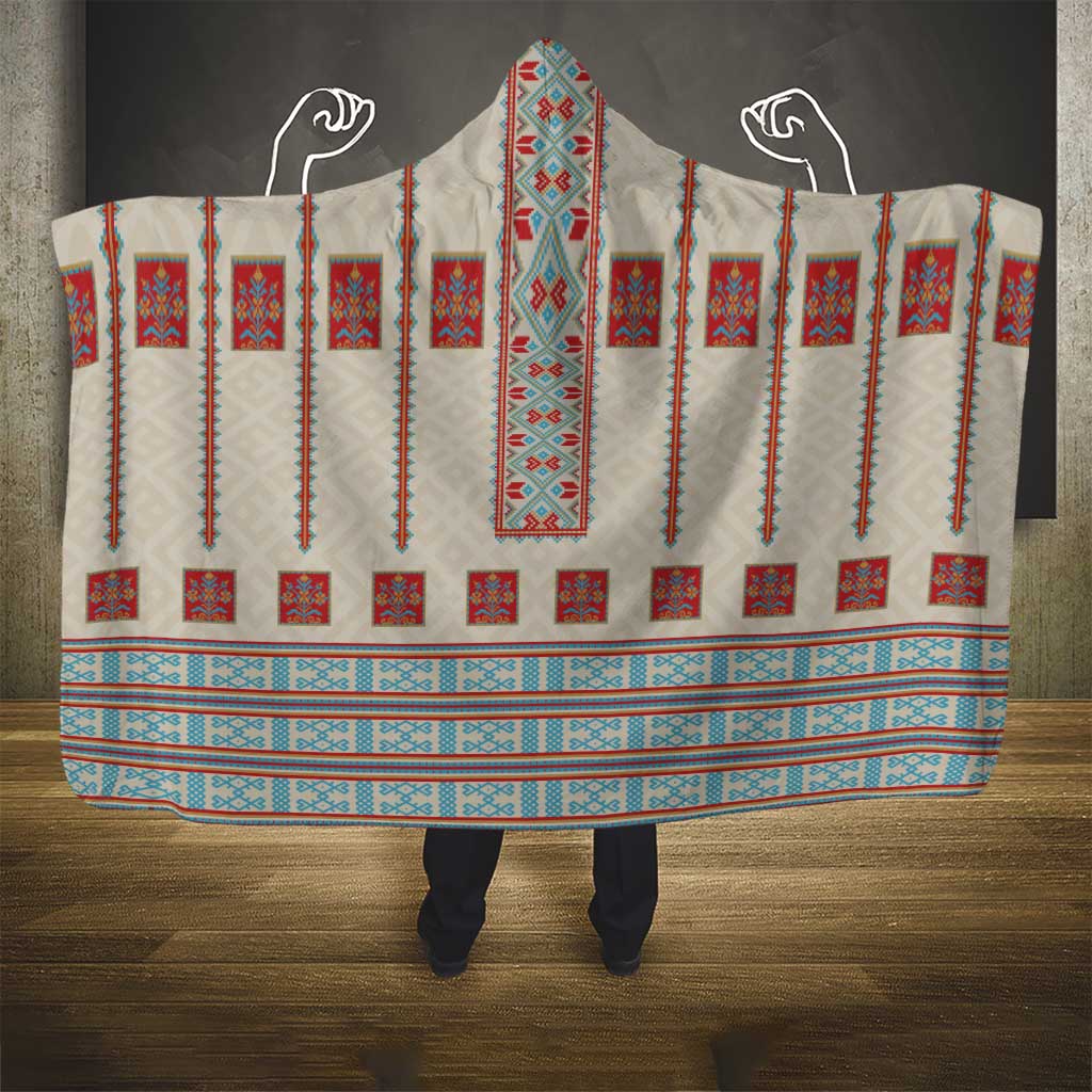 Lithuanian National Costume Hooded Blanket Traditional Folk Pattern - Wonder Print Shop