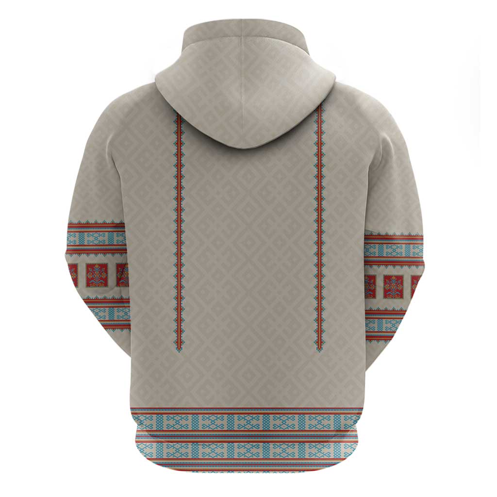 Lithuanian National Costume Hoodie Traditional Folk Pattern - Wonder Print Shop