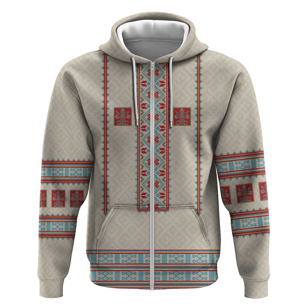 Lithuanian National Costume Hoodie Traditional Folk Pattern - Wonder Print Shop
