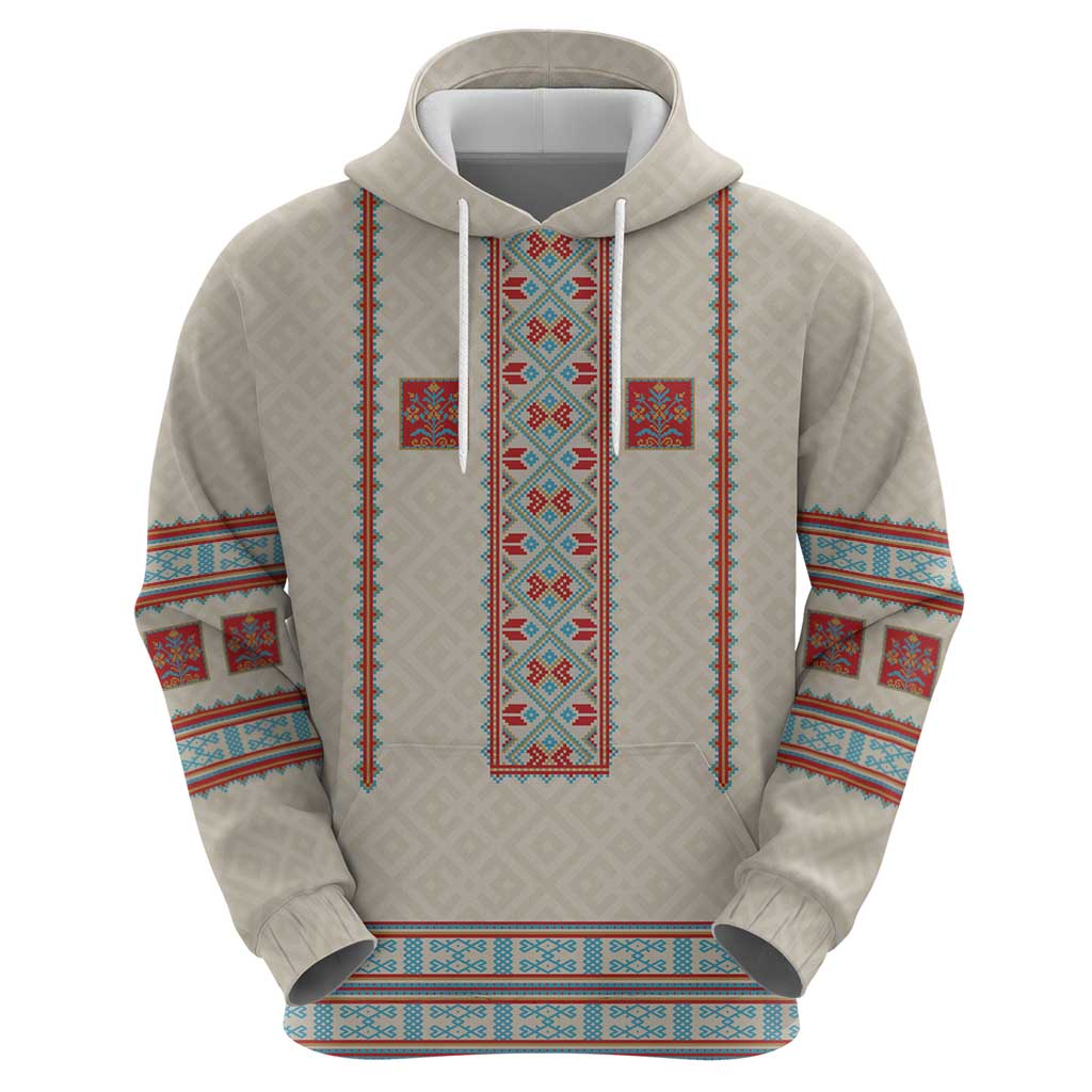 Lithuanian National Costume Hoodie Traditional Folk Pattern - Wonder Print Shop