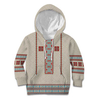 Lithuanian National Costume Kid Hoodie Traditional Folk Pattern - Wonder Print Shop