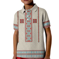 Lithuanian National Costume Kid Polo Shirt Traditional Folk Pattern - Wonder Print Shop