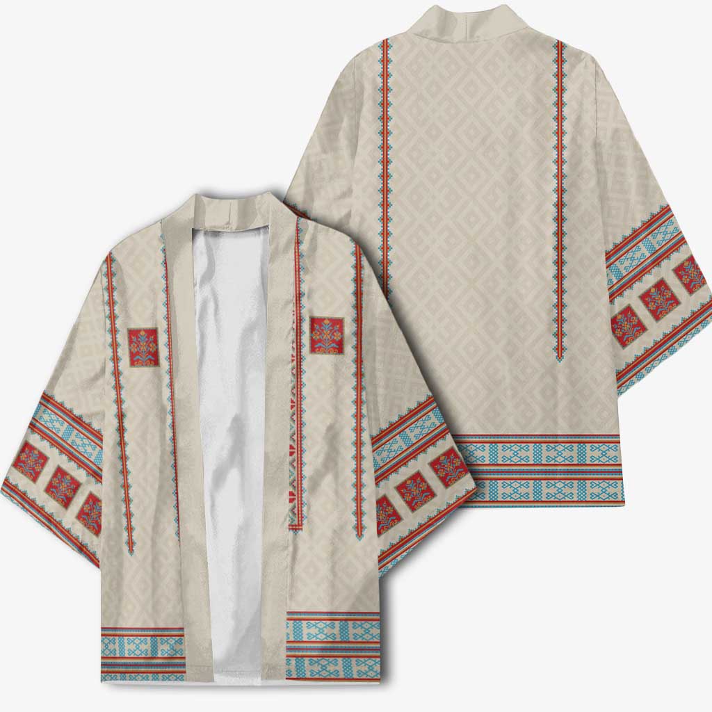 Lithuanian National Costume Kimono Traditional Folk Pattern - Wonder Print Shop
