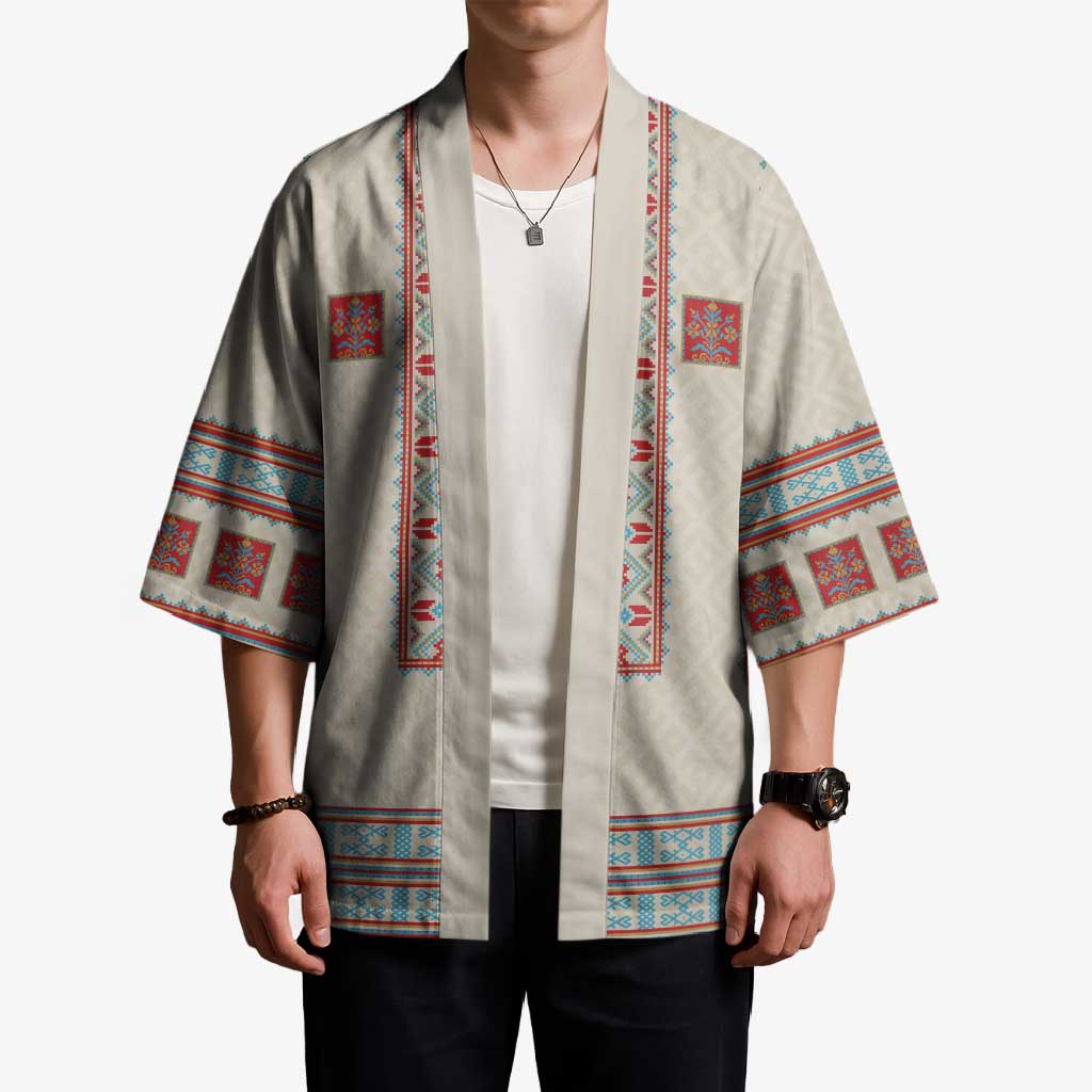 Lithuanian National Costume Kimono Traditional Folk Pattern - Wonder Print Shop