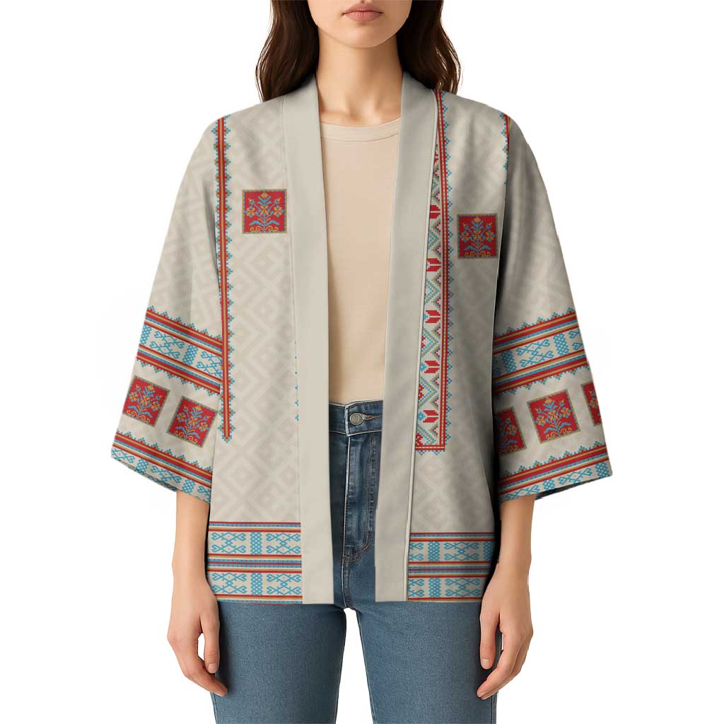 Lithuanian National Costume Kimono Traditional Folk Pattern - Wonder Print Shop