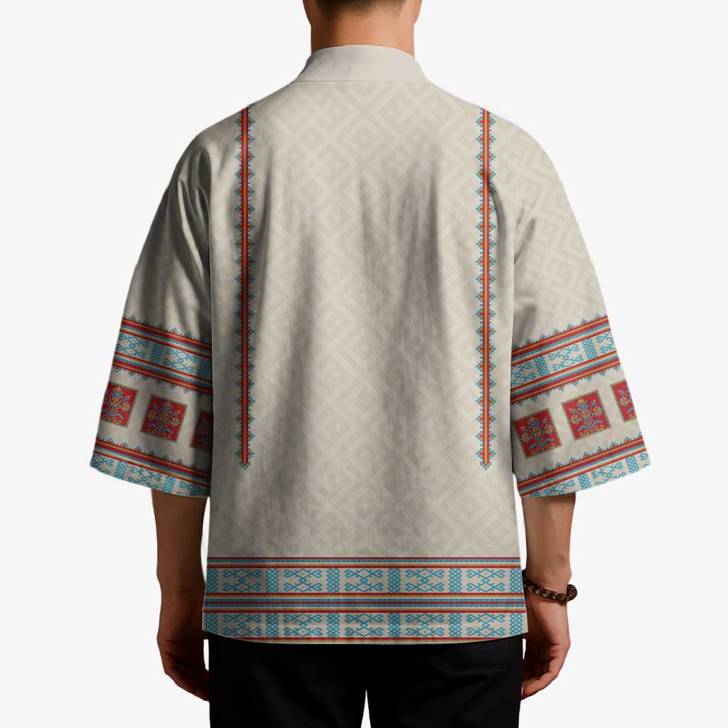 Lithuanian National Costume Kimono Traditional Folk Pattern - Wonder Print Shop