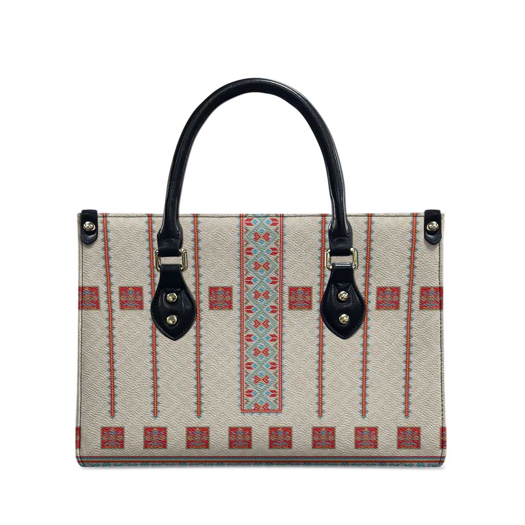 Lithuanian National Costume Leather Bag Traditional Folk Pattern - Wonder Print Shop