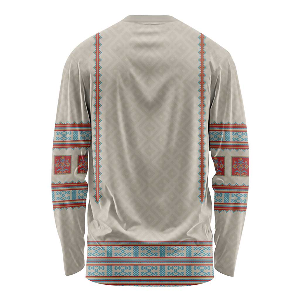 Lithuanian National Costume Long Sleeve Shirt Traditional Folk Pattern - Wonder Print Shop