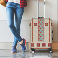 Lithuanian National Costume Luggage Cover Traditional Folk Pattern - Wonder Print Shop