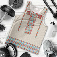 Lithuanian National Costume Men Tank Top Traditional Folk Pattern - Wonder Print Shop