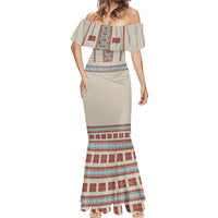 Lithuanian National Costume Mermaid Dress Traditional Folk Pattern - Wonder Print Shop
