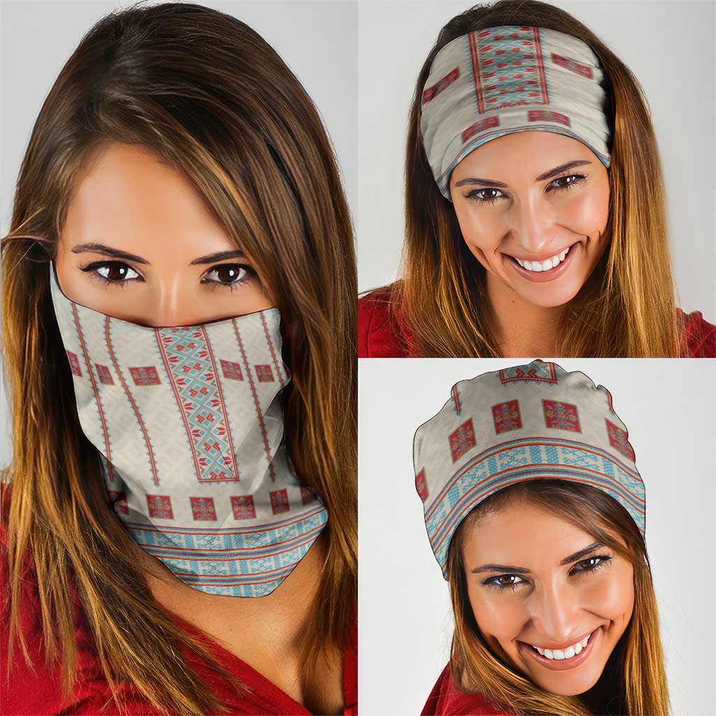 Lithuanian National Costume Neck Gaiter Traditional Folk Pattern - Wonder Print Shop