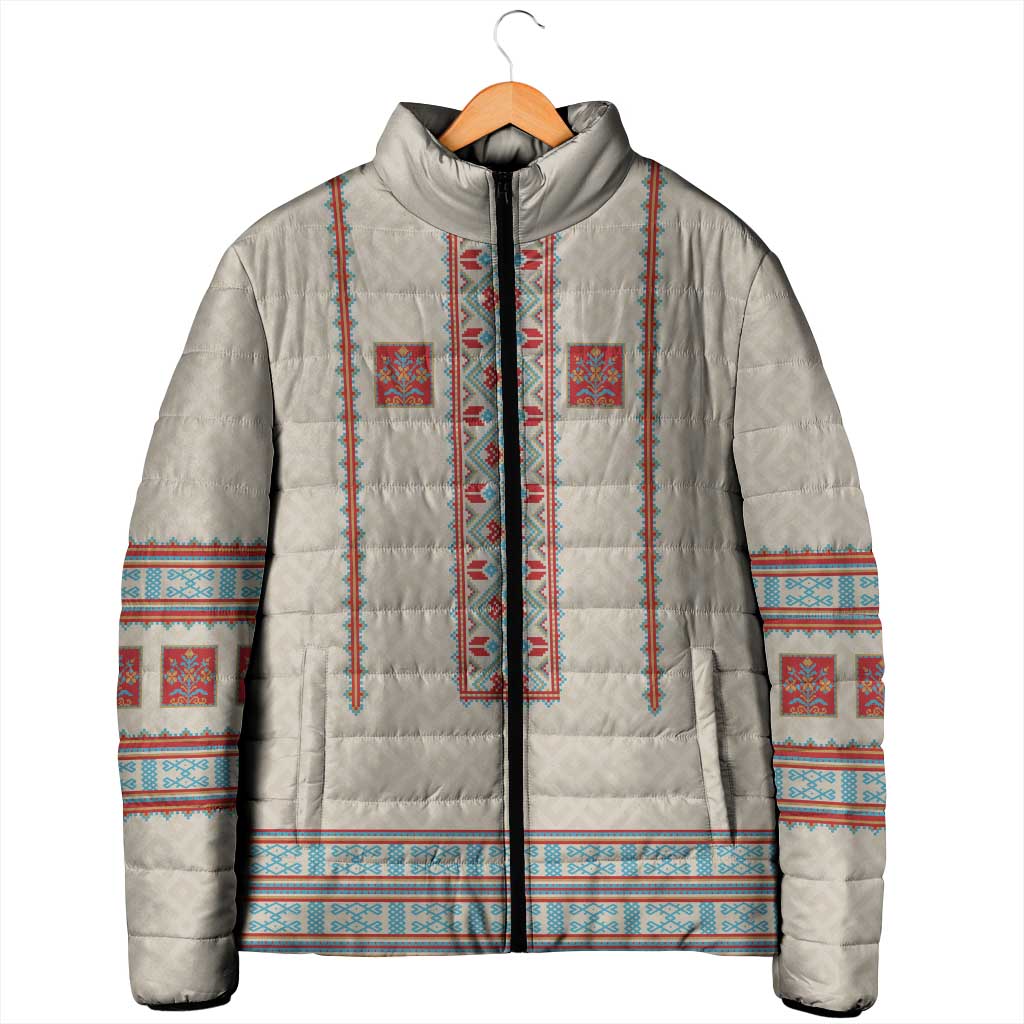 Lithuanian National Costume Padded Jacket Traditional Folk Pattern - Wonder Print Shop