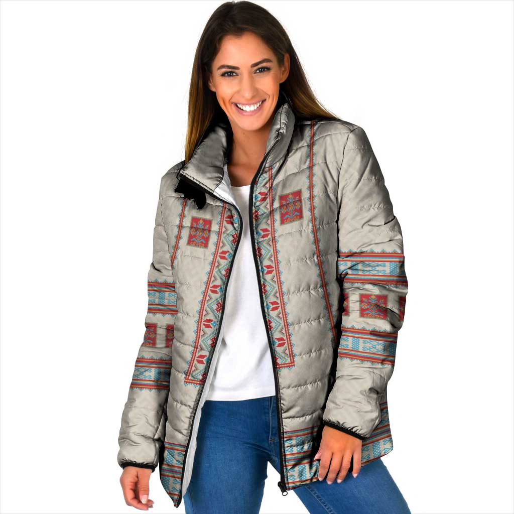 Lithuanian National Costume Padded Jacket Traditional Folk Pattern - Wonder Print Shop