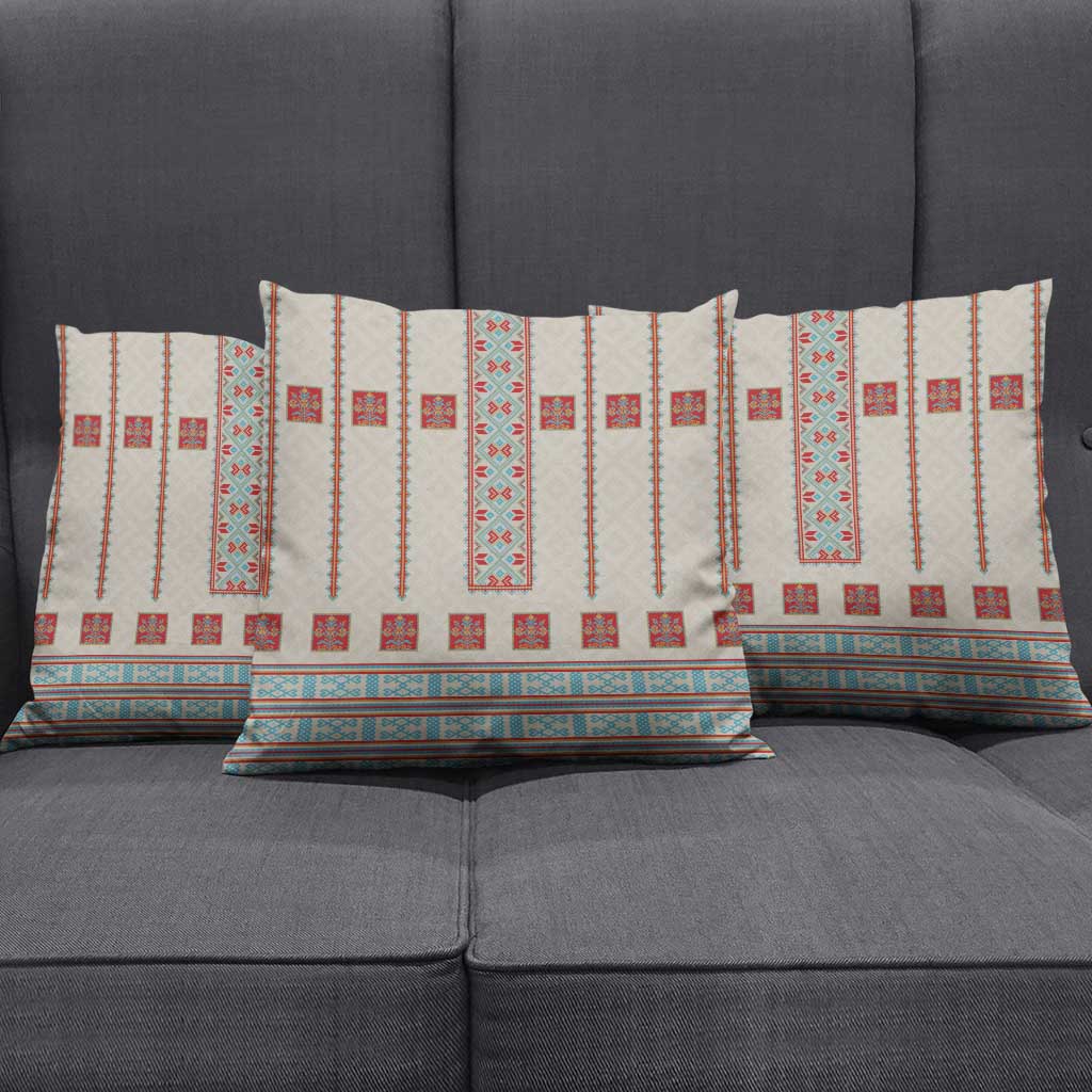 Lithuanian National Costume Pillow Cover Traditional Folk Pattern - Wonder Print Shop