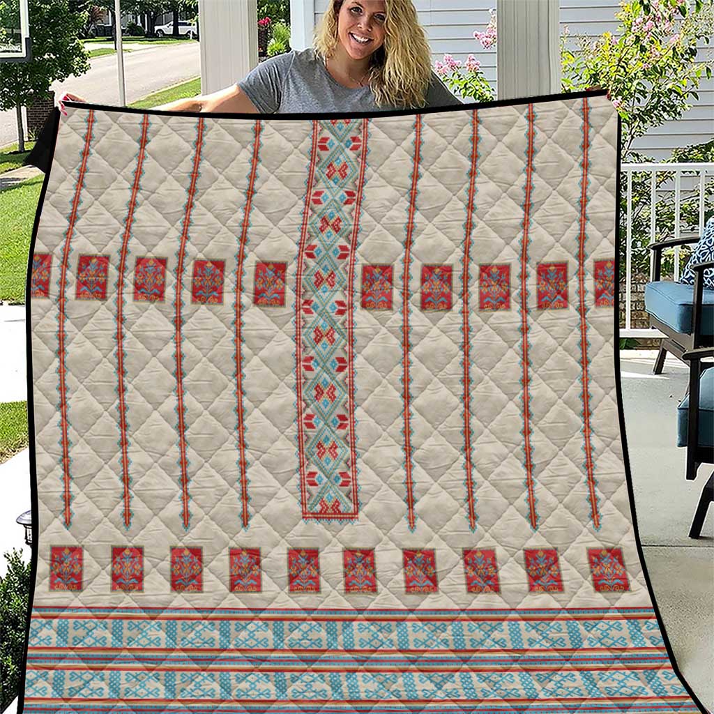 Lithuanian National Costume Quilt Traditional Folk Pattern - Wonder Print Shop