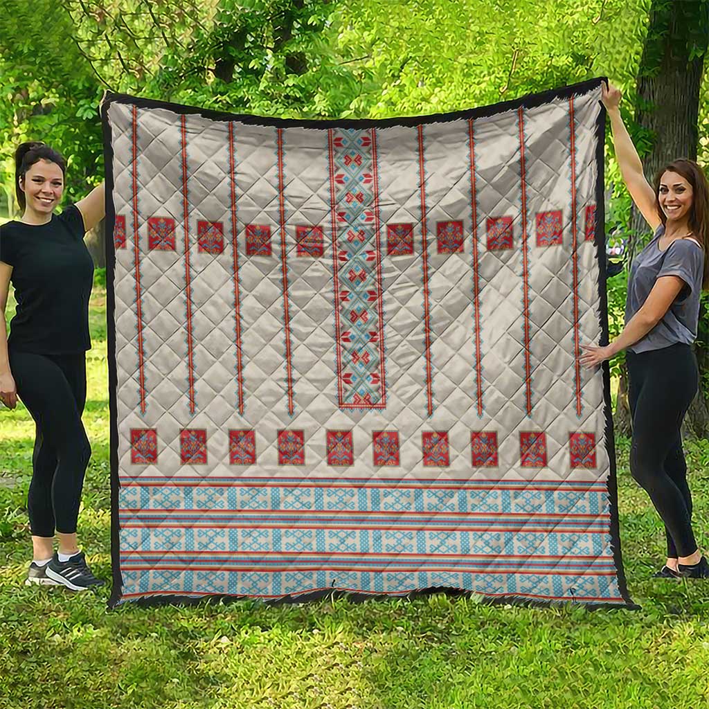 Lithuanian National Costume Quilt Traditional Folk Pattern - Wonder Print Shop