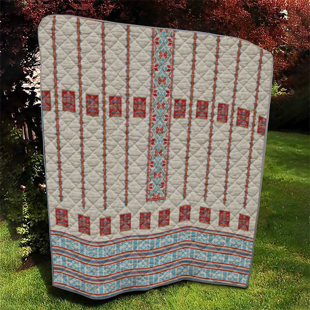 Lithuanian National Costume Quilt Traditional Folk Pattern - Wonder Print Shop