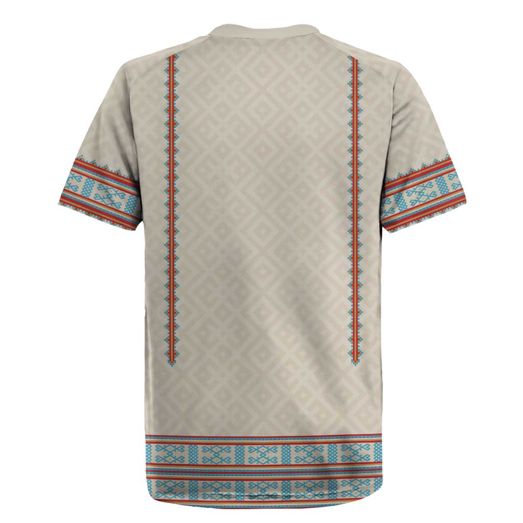 Lithuanian National Costume Rugby Jersey Traditional Folk Pattern - Wonder Print Shop