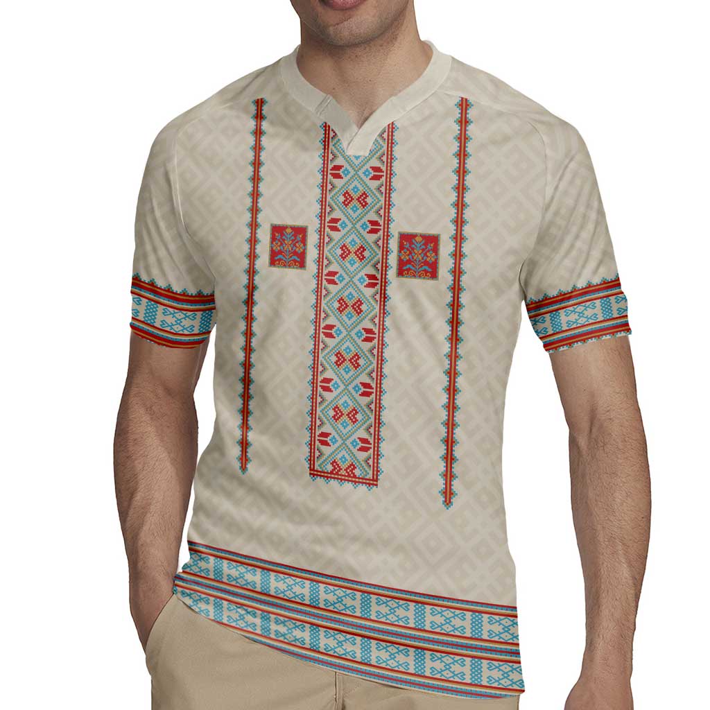 Lithuanian National Costume Rugby Jersey Traditional Folk Pattern - Wonder Print Shop