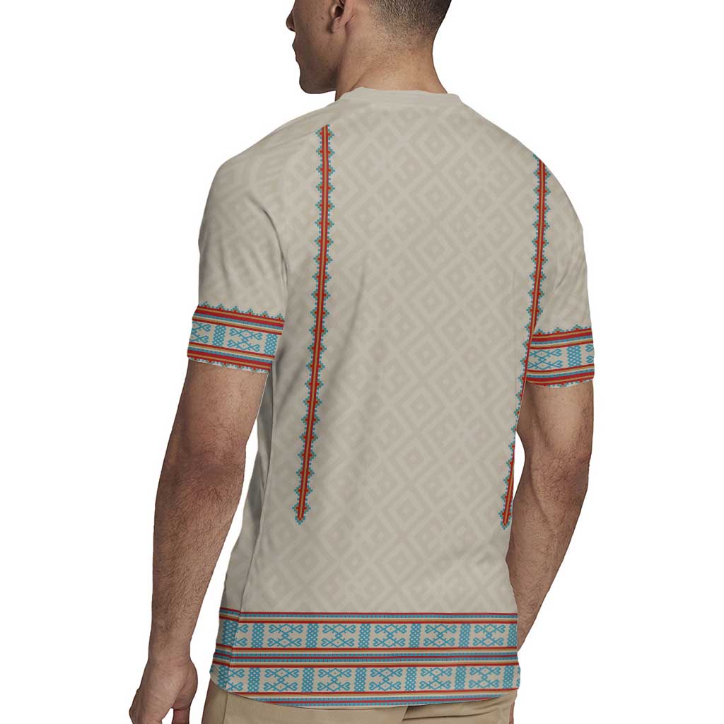 Lithuanian National Costume Rugby Jersey Traditional Folk Pattern - Wonder Print Shop
