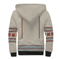 Lithuanian National Costume Sherpa Hoodie Traditional Folk Pattern - Wonder Print Shop