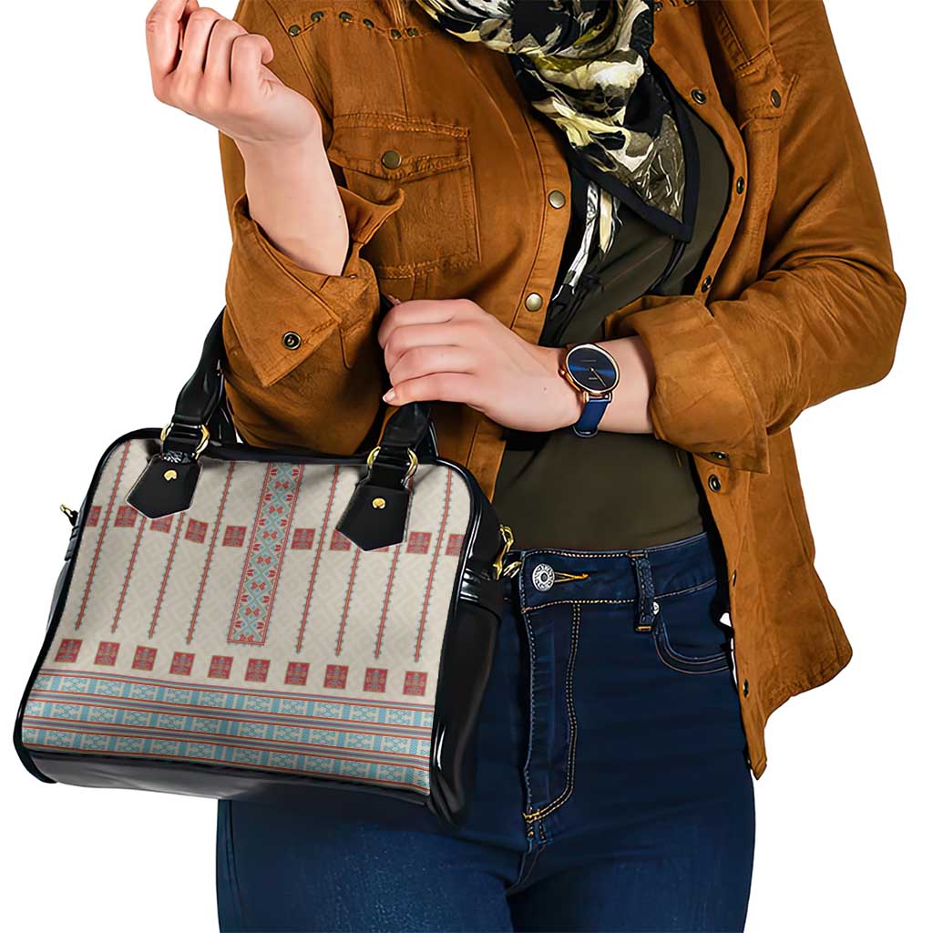 Lithuanian National Costume Shoulder Handbag Traditional Folk Pattern - Wonder Print Shop