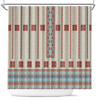 Lithuanian National Costume Shower Curtain Traditional Folk Pattern - Wonder Print Shop