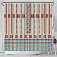 Lithuanian National Costume Shower Curtain Traditional Folk Pattern - Wonder Print Shop