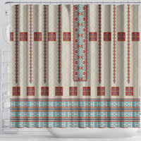 Lithuanian National Costume Shower Curtain Traditional Folk Pattern - Wonder Print Shop