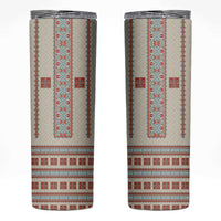 Lithuanian National Costume Skinny Tumbler Traditional Folk Pattern - Wonder Print Shop