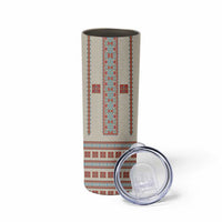 Lithuanian National Costume Skinny Tumbler Traditional Folk Pattern - Wonder Print Shop