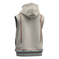 Lithuanian National Costume Sleeveless Hoodie Traditional Folk Pattern - Wonder Print Shop