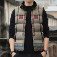 Lithuanian National Costume Sleeveless Puffer Jacket Traditional Folk Pattern - Wonder Print Shop