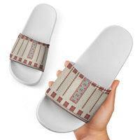 Lithuanian National Costume Slide Sandals Traditional Folk Pattern - Wonder Print Shop