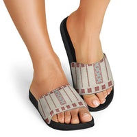 Lithuanian National Costume Slide Sandals Traditional Folk Pattern - Wonder Print Shop
