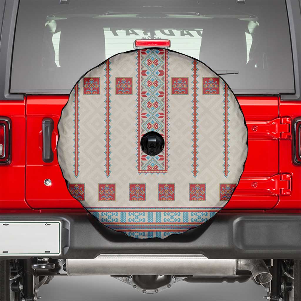 Lithuanian National Costume Spare Tire Cover Traditional Folk Pattern - Wonder Print Shop