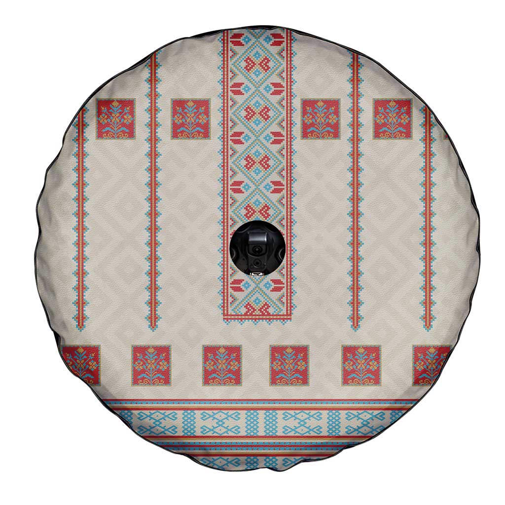 Lithuanian National Costume Spare Tire Cover Traditional Folk Pattern - Wonder Print Shop